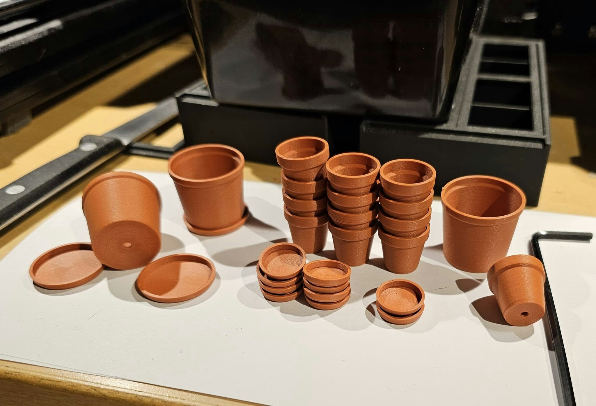 Kruka Terracotta med fat storlek Liten