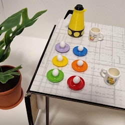 Äggfat 6 st med ägg 1:18