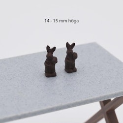 Mini Liten Choklad Kanin 14 mm hög