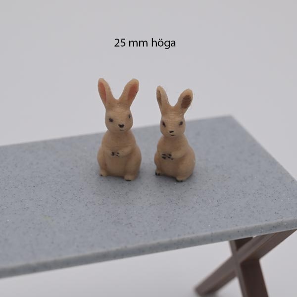 Kanin som sitter 25 mm hög