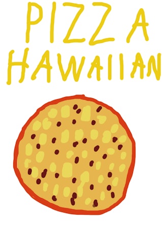 Pizza Hawaiian Mat Poster