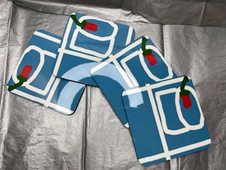 Glasunderlägg 4-pack Picante