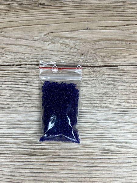 Seed Beads transparent 2,6 mm, Blålila (20g)