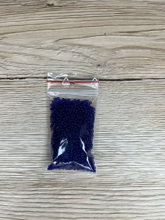 Seed Beads transparent 2,6 mm, Blålila (20g)