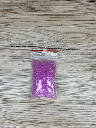 Seed Beads transparent 2,6 mm, Rosa (20g)