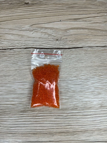 Seed Beads transparent 2,6 mm, Orange (20g)
