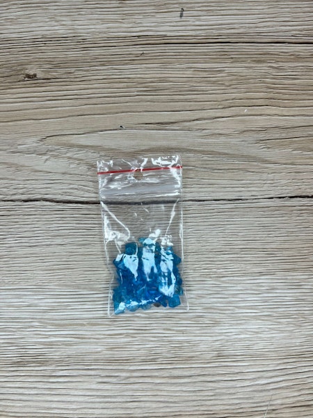 1 / 2 Syntetisk Sten Chip 5-10 mm, Turkos (10g)