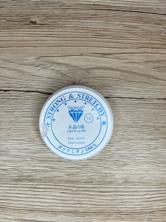 Elastisk tråd 1 mm, Genomskinlig (5 m)