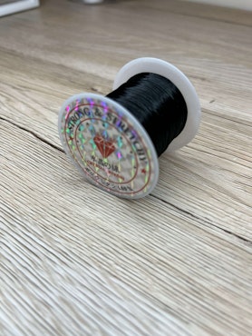 Elastisk tråd 0,8 mm, Svart (10 m)