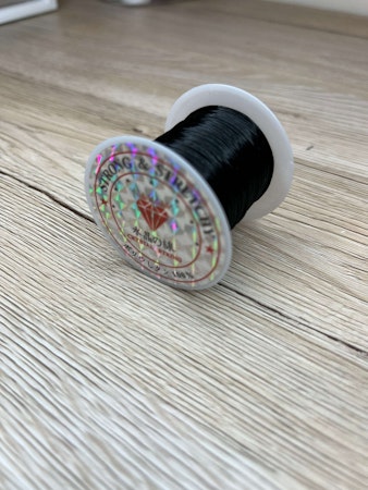 Elastisk tråd 0,8 mm, Svart (10 m)