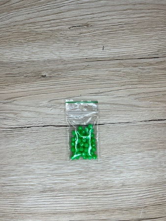 Akrylpärla facetterad opak 6 mm, Grön (50st)