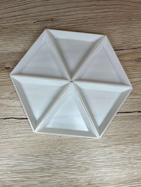 Pärlfat, 10 st trekantigt, 7.5x5cm