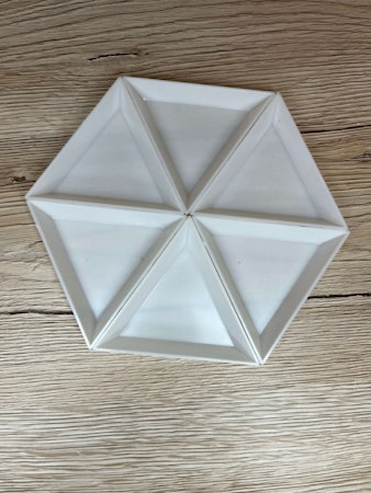 Pärlfat, 10 st trekantigt, 7.5x5cm