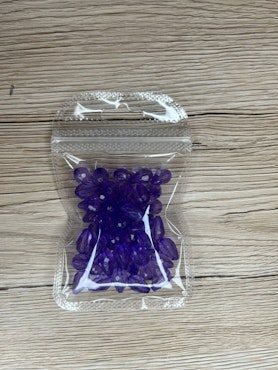 Lila slipade droppar, akryl
