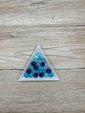 8mm glaspärlor blå mix