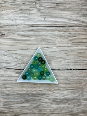 8mm glaspärlor grönblå mix
