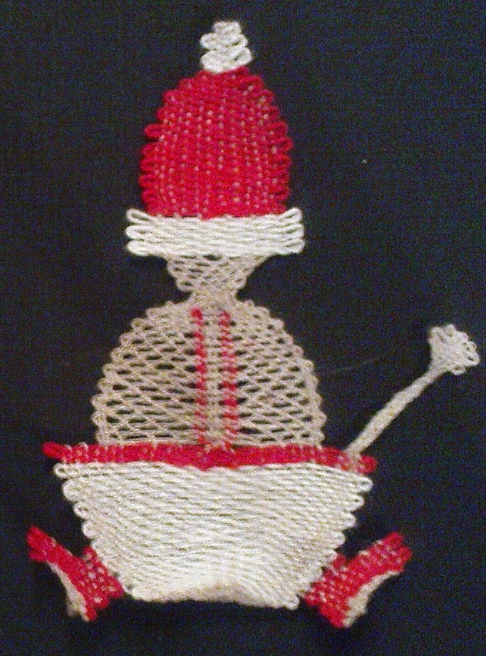 Tomte med grötfat 1993 7x5 cm