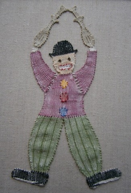 Knyppelclown     12x21 cm