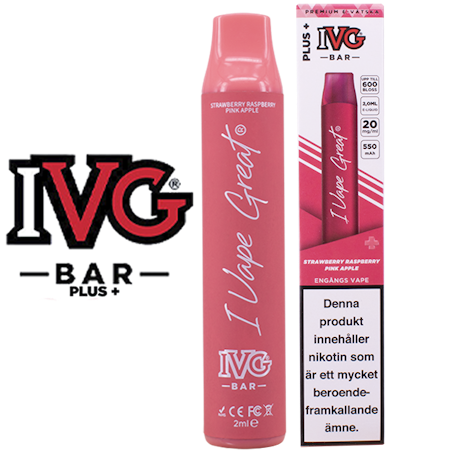 IVG Bar Mesh Strawberry Raspberry Pink Apple