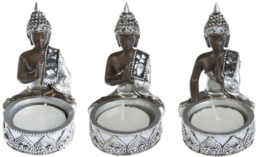 Thai Buddha 3-pack Värmeljushållare