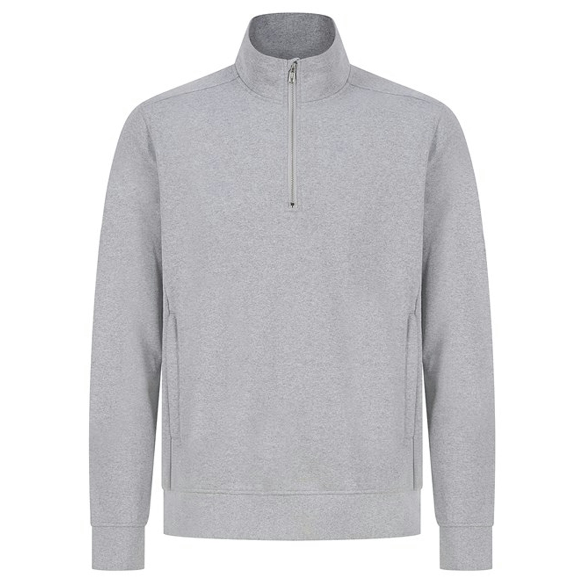 Sweatshirt med kort dragkedja i unisex | Henbury