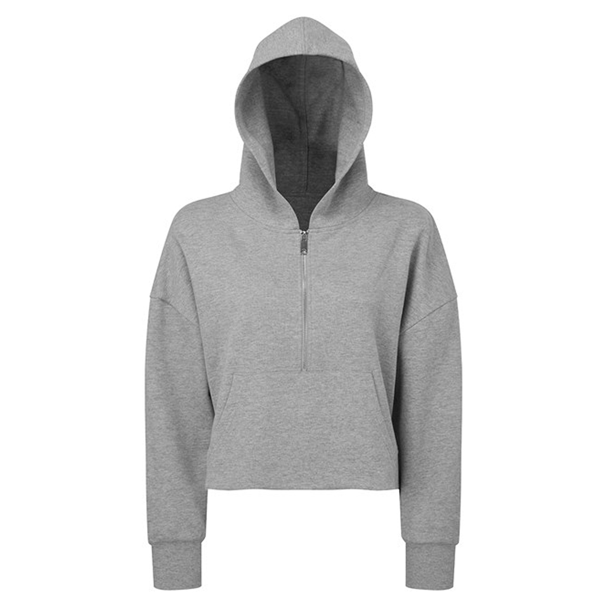 Damhoodie med halv dragkedja | TriDri