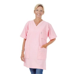 Rosa lång tunika i 100% krinklad bomull | TK Design