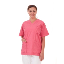 Rosa tunika i 100% krinklad bomull | Comfort