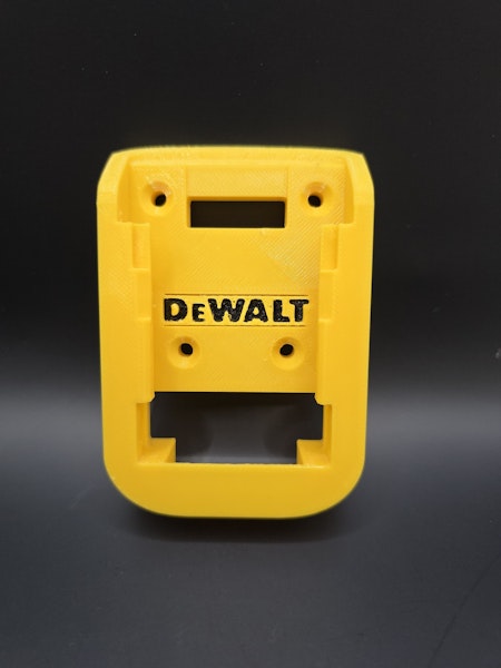 Batterihållare Dewalt 18V – Väggmonterad hållare i PETG