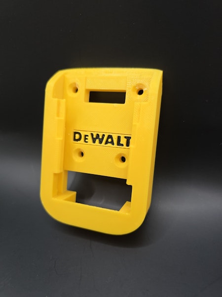 Batterihållare Dewalt 18V – Väggmonterad hållare i PETG
