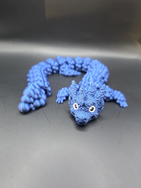 BubbelDraken – Artikulerad 3D-printad Drakfigur i Blått
