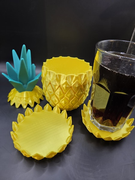 Pineapple coasters - Ananas dryckesunderlägg