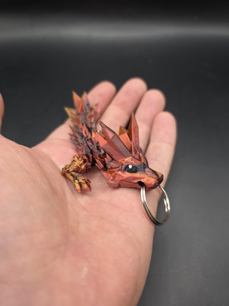 Crystal Tadling – Kristalldrake Nyckelring