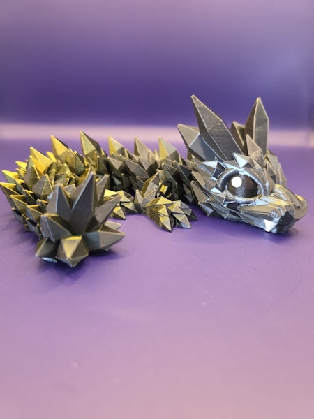 Artikulerad Vacker Kristalldrake 3D-Drake – Flera färger