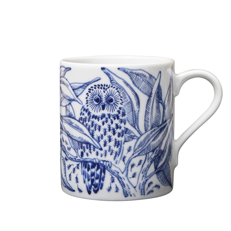 2:a-sortering Owls at night mugg blå 35 cl