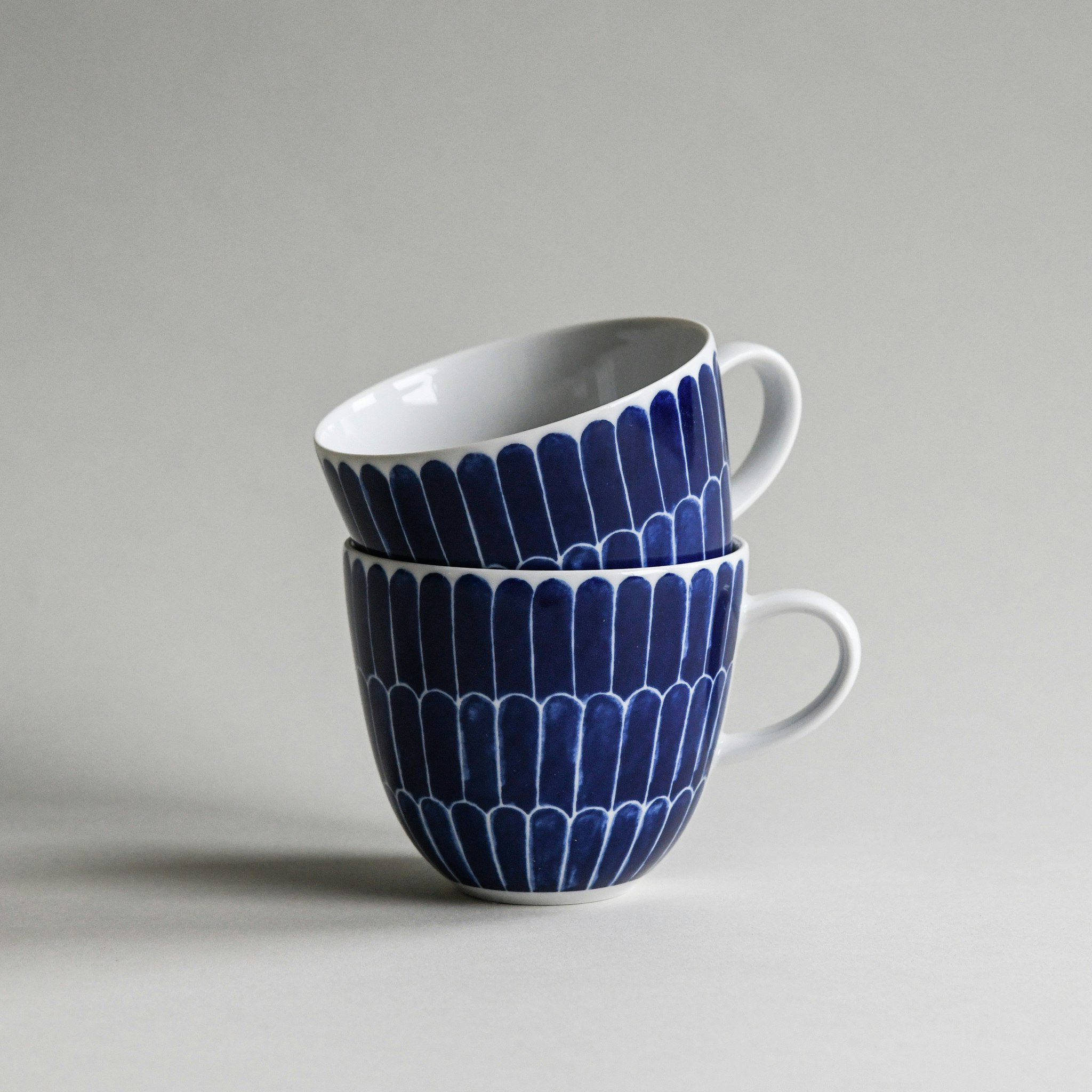 2-pack Selma feather mug blue