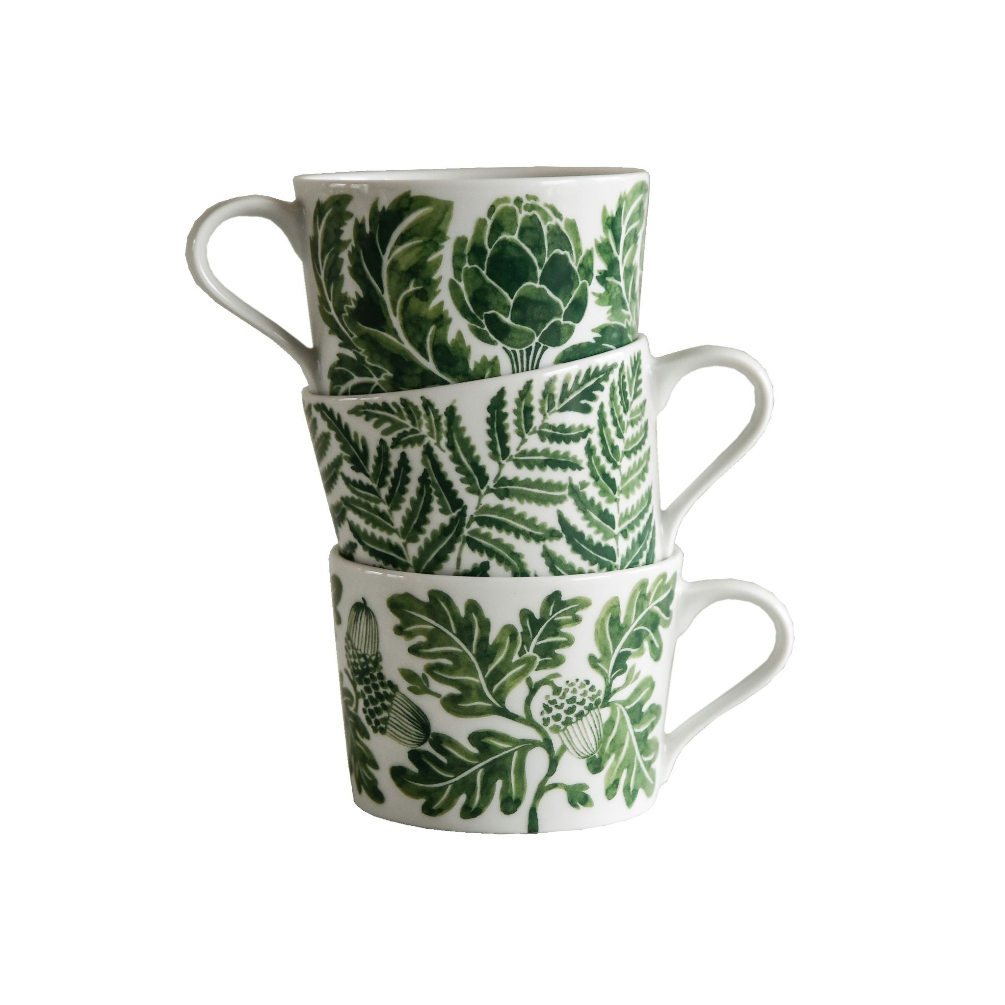 2:a-sortering 3-pack Botanica kopp grön