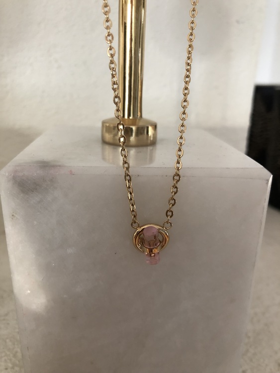 Stina Halsband Pink/Guld eller Pink/Steel