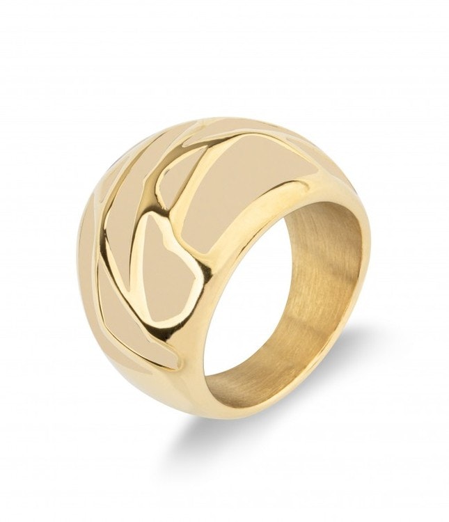 Rose Enamel Ring Sand/Guld