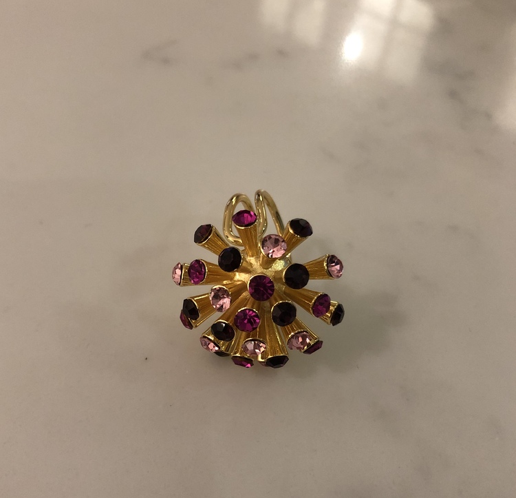 Meteor Ring Gold/Cerise Mix