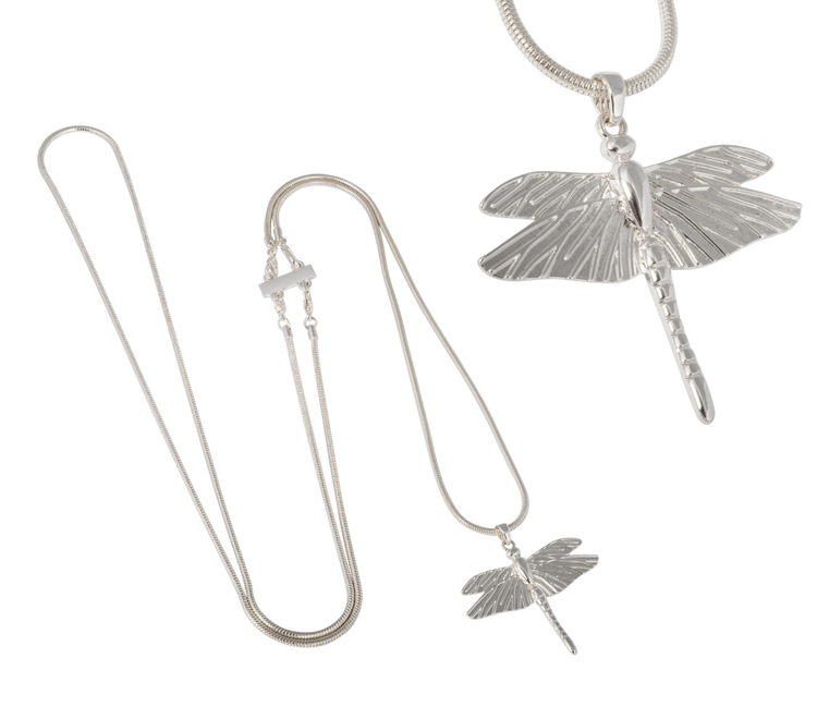 Dragonfly Mini Halsband Silver