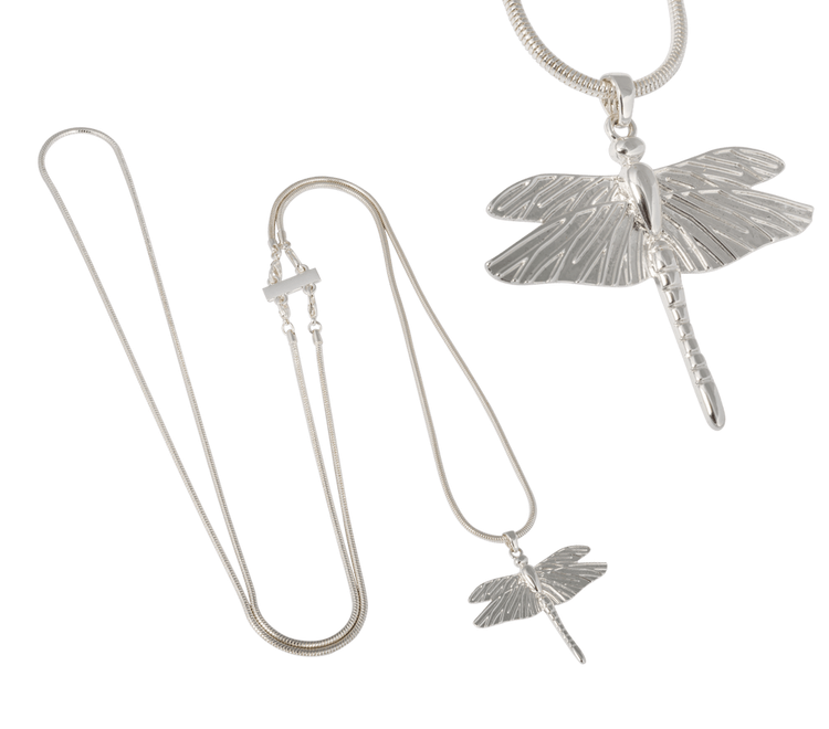 Dragonfly Mini Halsband Silver