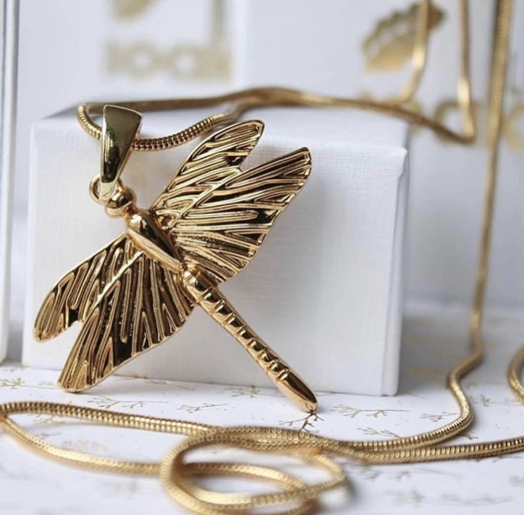 Dragonfly Mini Halsband Gold