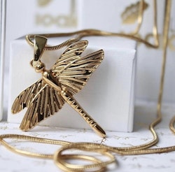 Dragonfly Mini Halsband Gold