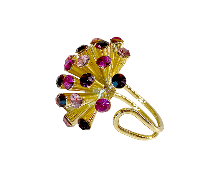 Meteor Ring Gold/Cerise Mix