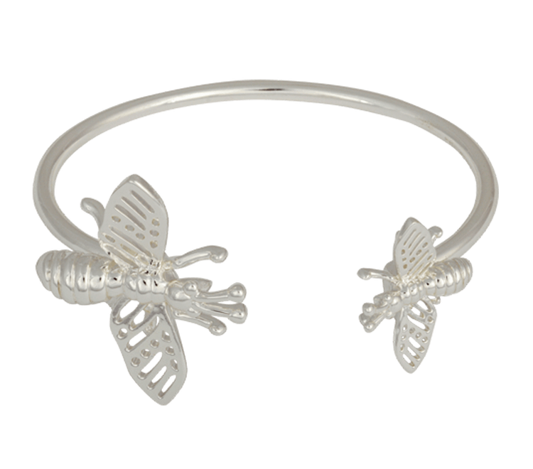 Insect Cuff Armband Silver