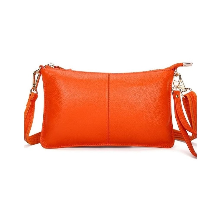 Clutch  Läder Mustard, Khaki, Orange, Plommon, Grön eller Blå