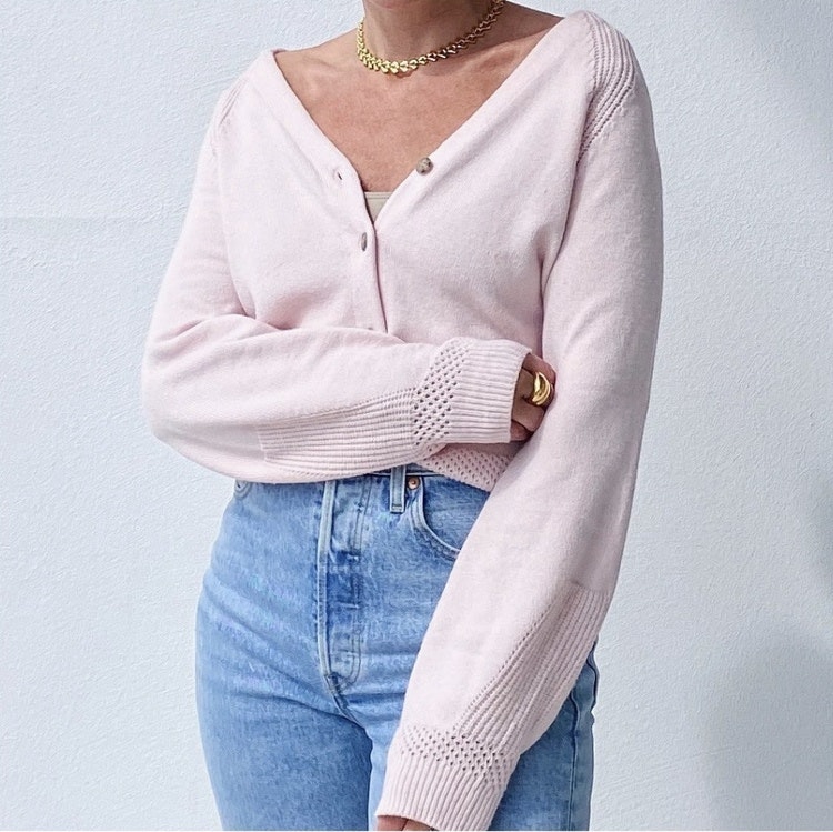 Saseline Cardigan Knit Rosa