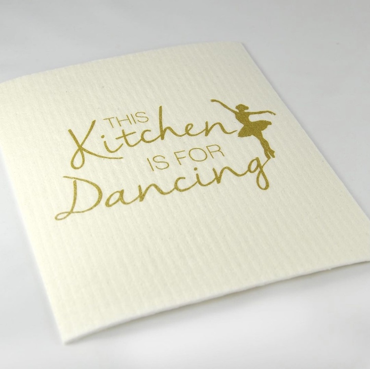 Disktrasa Kitchen dancing Vit/Guld