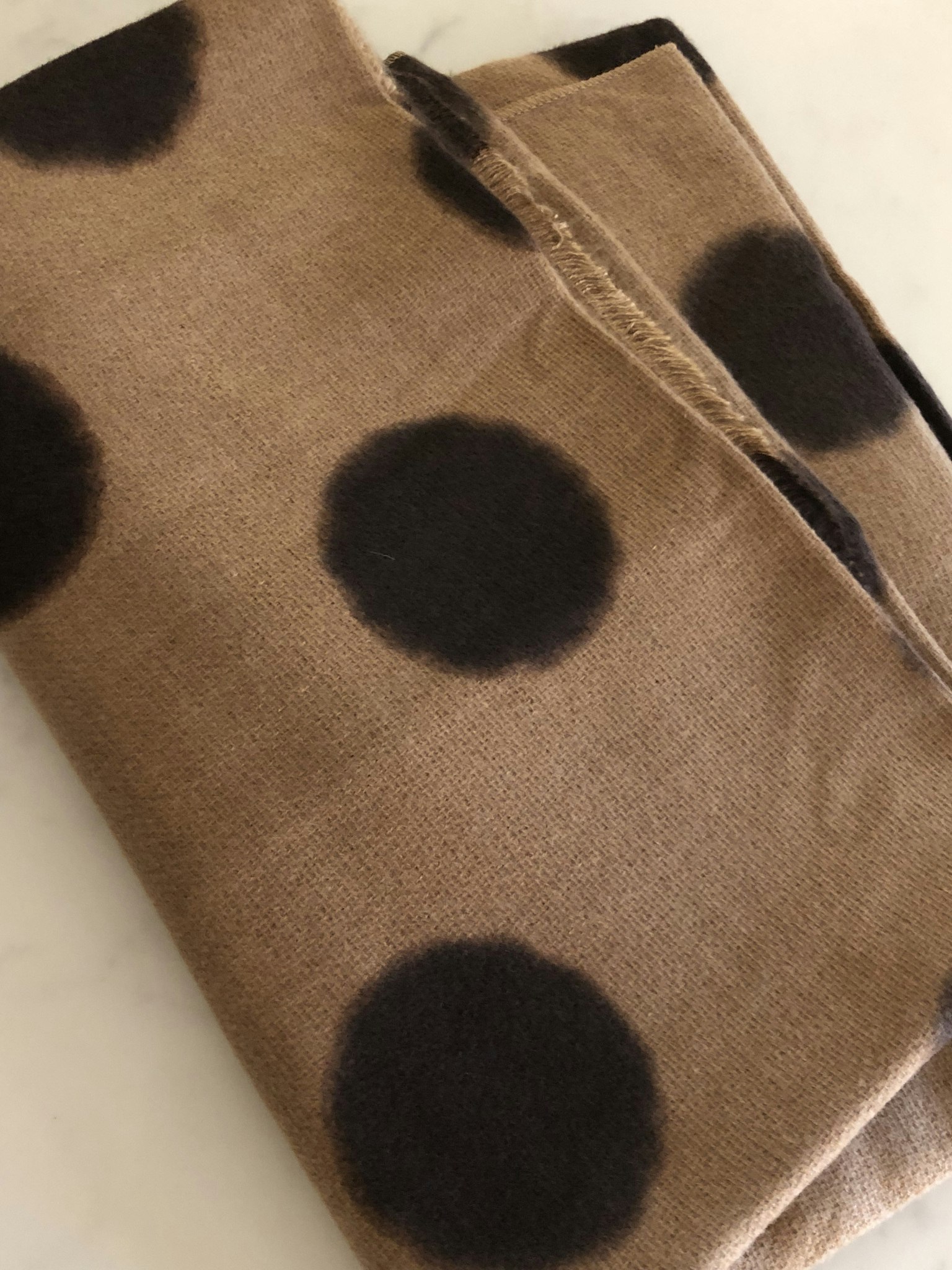 Scarves Taupe Dots